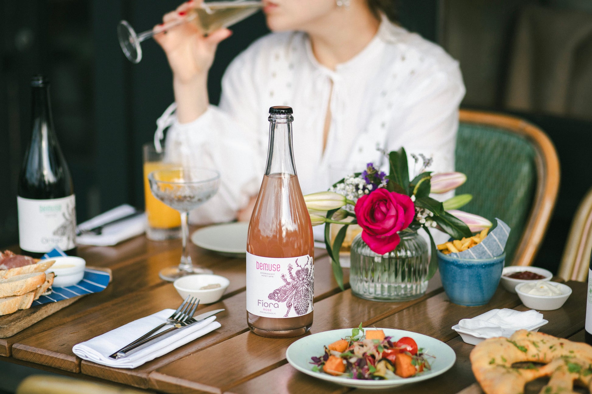 Bemuse Drinks Fiora Rosé Nolow Bottle Sparkling Mede Non Alcoholic